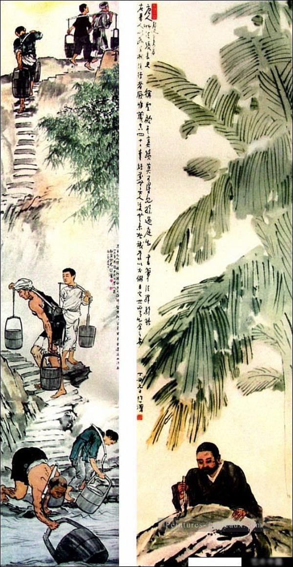 Xu Beihong agriculteurs Art chinois traditionnel Peintures à l'huile